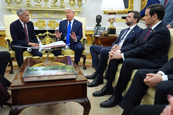 360配资 美加领导人举行会谈，特朗普再次暗示将吞并加拿大